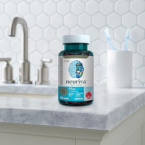 Miniatura 17 de NEURIVA Suplemento cerebral Plus para memoria, enfoque y concentración + función cognativa con vitaminas B6 y B12 y Nootrópicos clínicamente