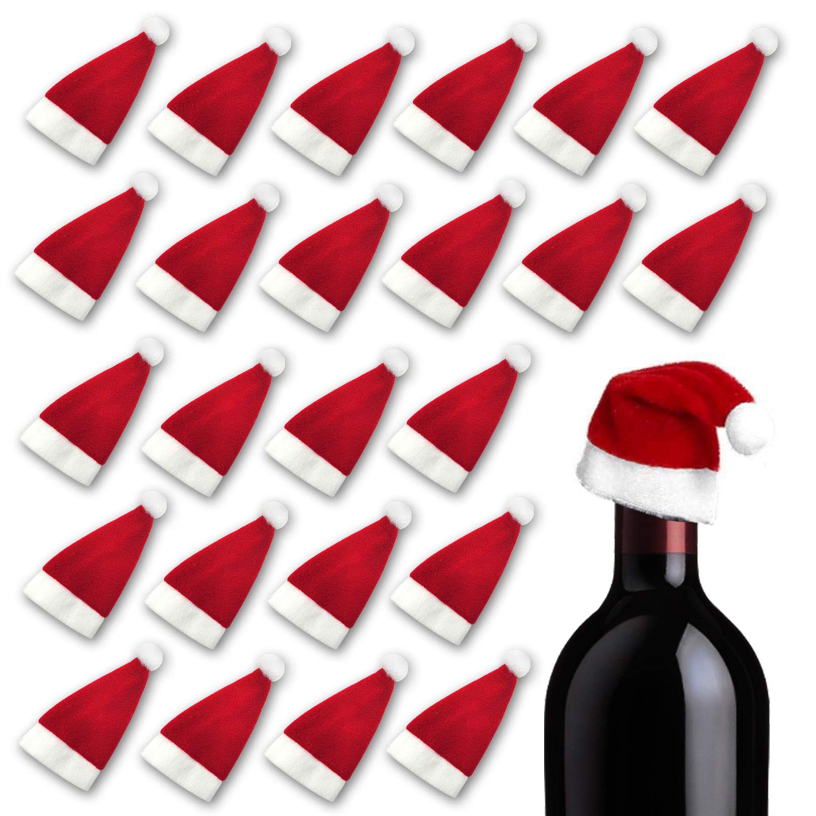Amazon.com: RENYIH 24pcs Mini Santa Hat 