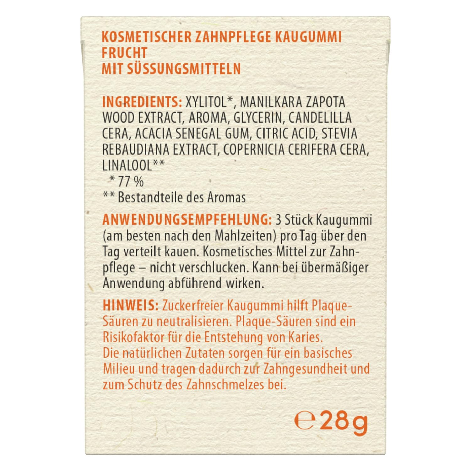 *NEU* Birkengold Natur Zahnpflege Kaugummi | Frucht | plastikfrei | 12x28g | Natürliche Kaumasse (Chicle) | Ohne Erdöl | Zuckerfrei | Naturkosmetik zertifiziert