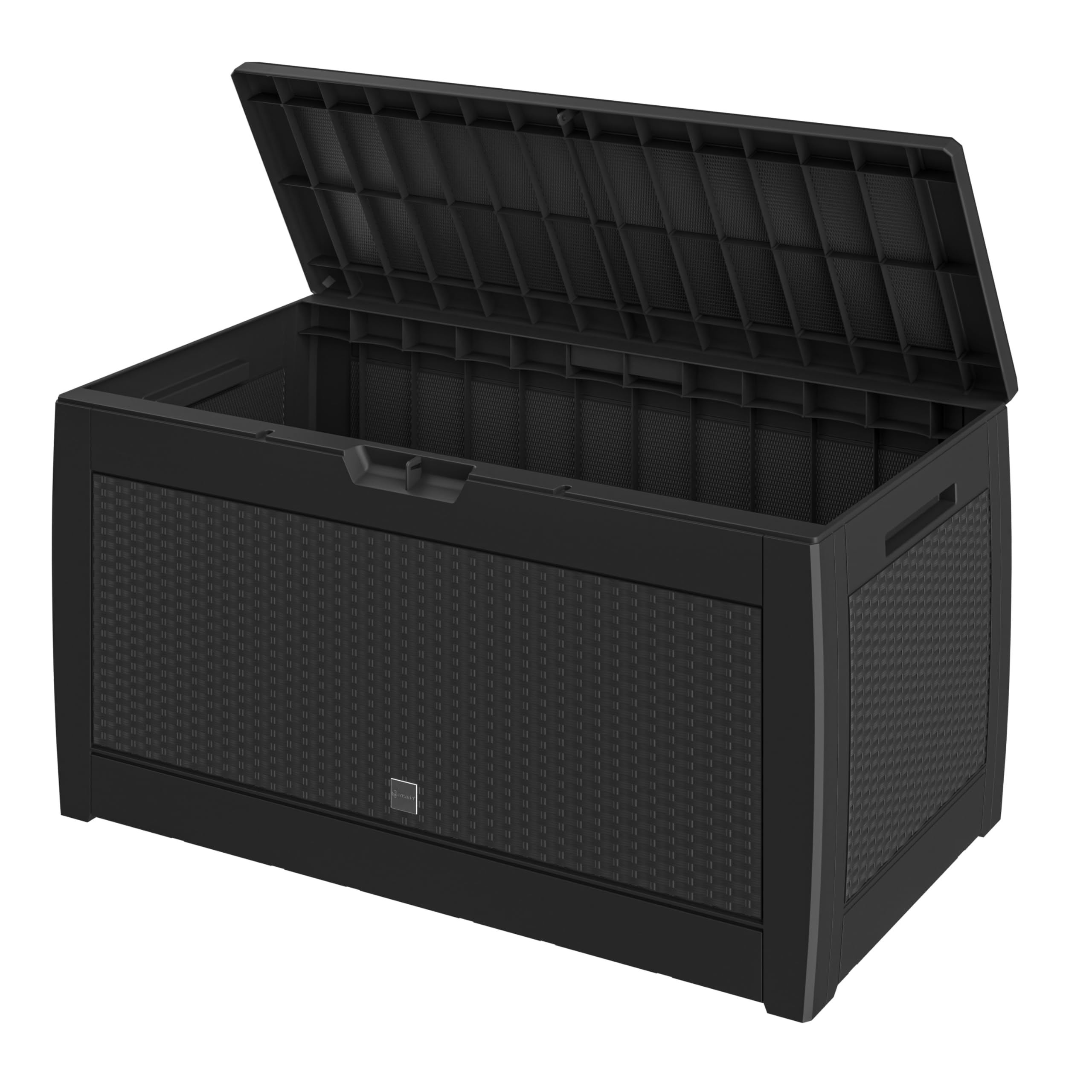 Casaria Caisse de rangement Exterieur Polyrotin Anthracite 310 litres Coffre de Jardin avec roulettes