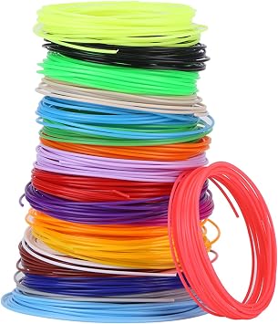 PCL 3D Pen Filament Refill Kit 1.75mm, 20 Colors Biodegradable Low Temp