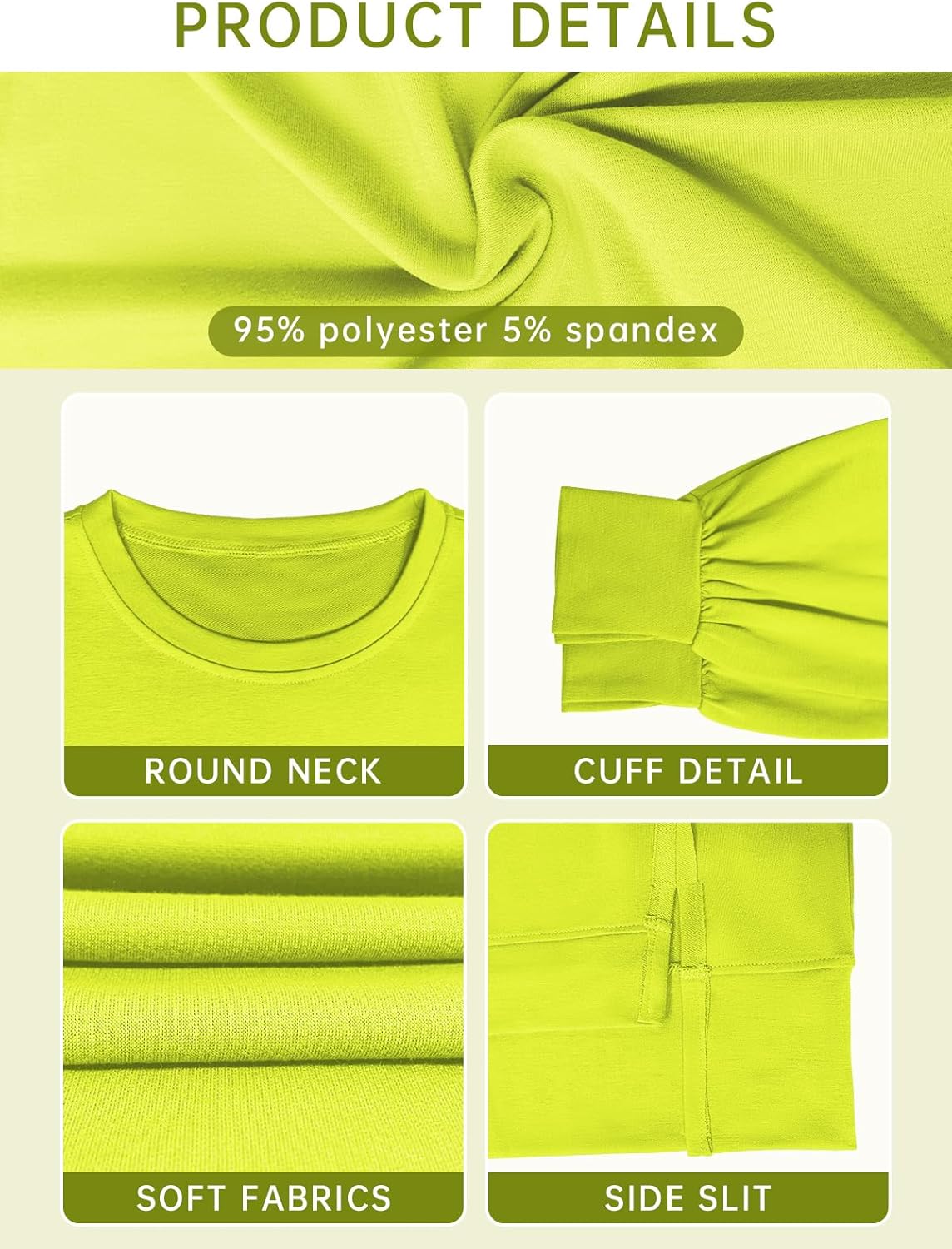 AWULIFFAN Womens Oversized Reverse Seam Sweatshirt Casual Long Sleeve Crewneck Pullover Tops Side Slit Fashion Sweatshirts - Image 5