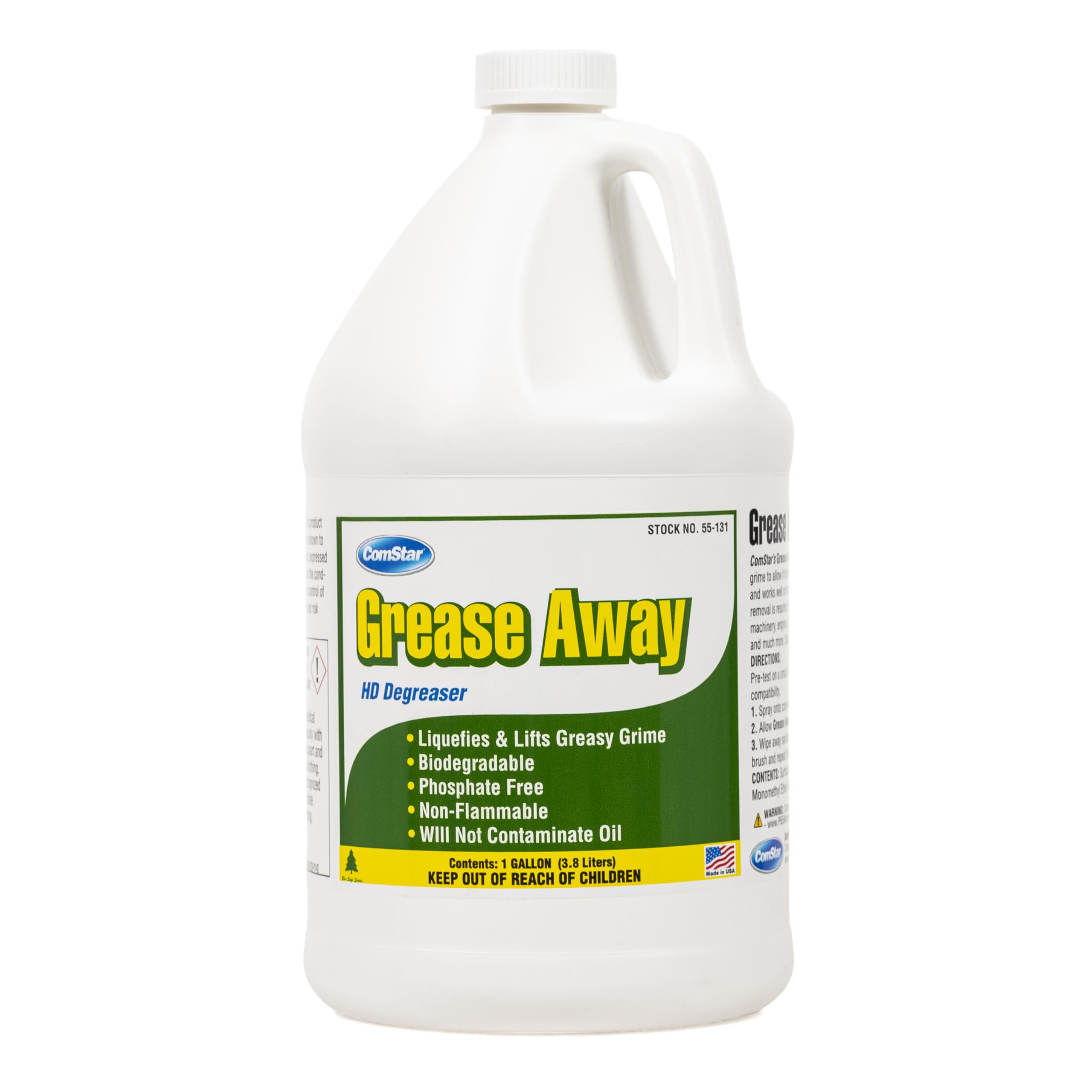 ComStar 55-131 No - Rinsing Low Foam Ready-to-Use Degreaser, Grease Away - Heavy Duty, 1 gal Container, White-image-32