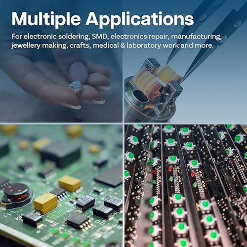 Miniatura 9 de MMOBIEL Pinzas de soldadura de punta de cerámica resistentes al calor 1600c3000F para reparación de electrónica, joyas, computadora, trabajos de