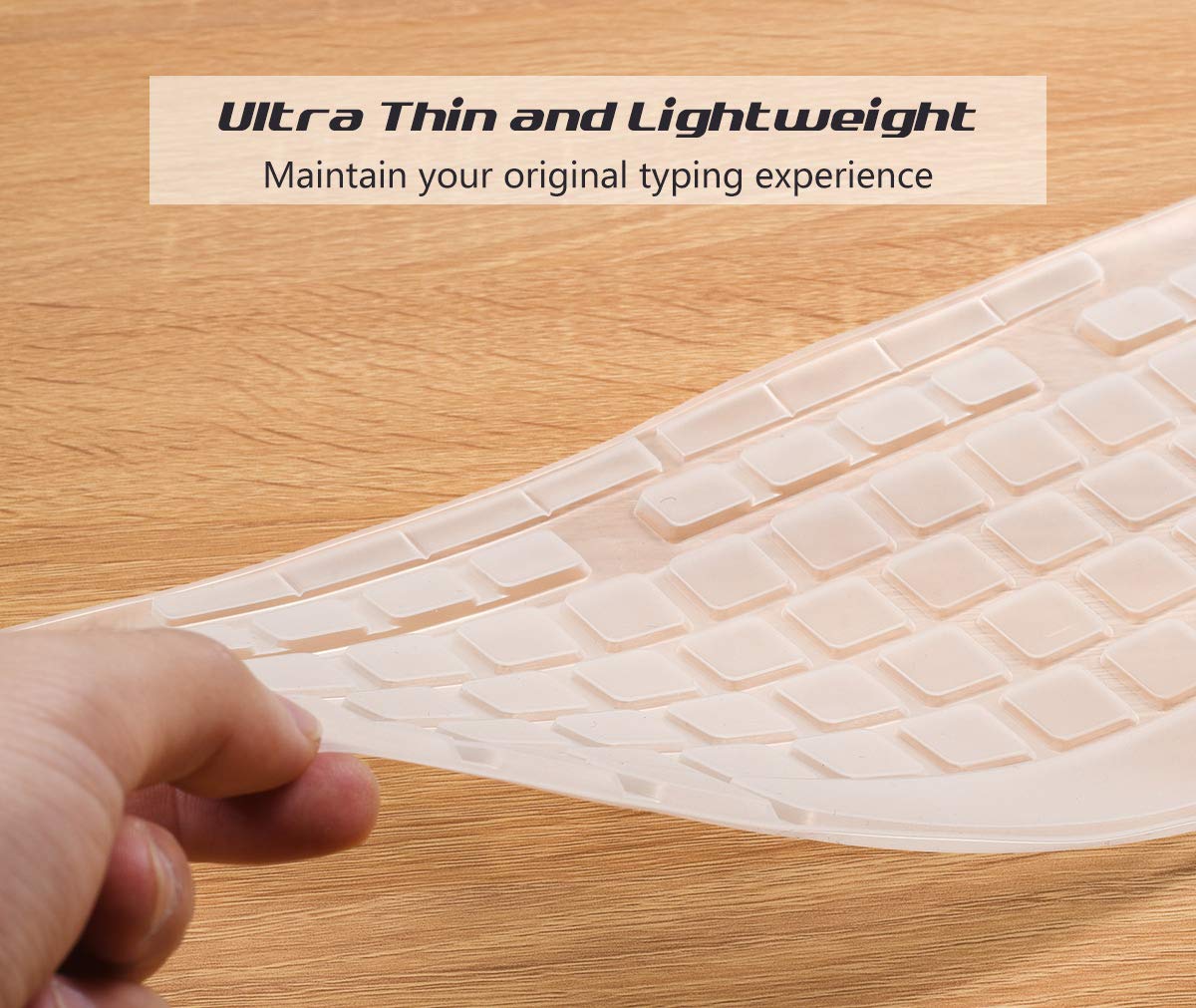 Cover In Silicone Per Tastiera Logitech K200 MK200 K260 MK260 K270 MK270 Trasparente - Foto 3