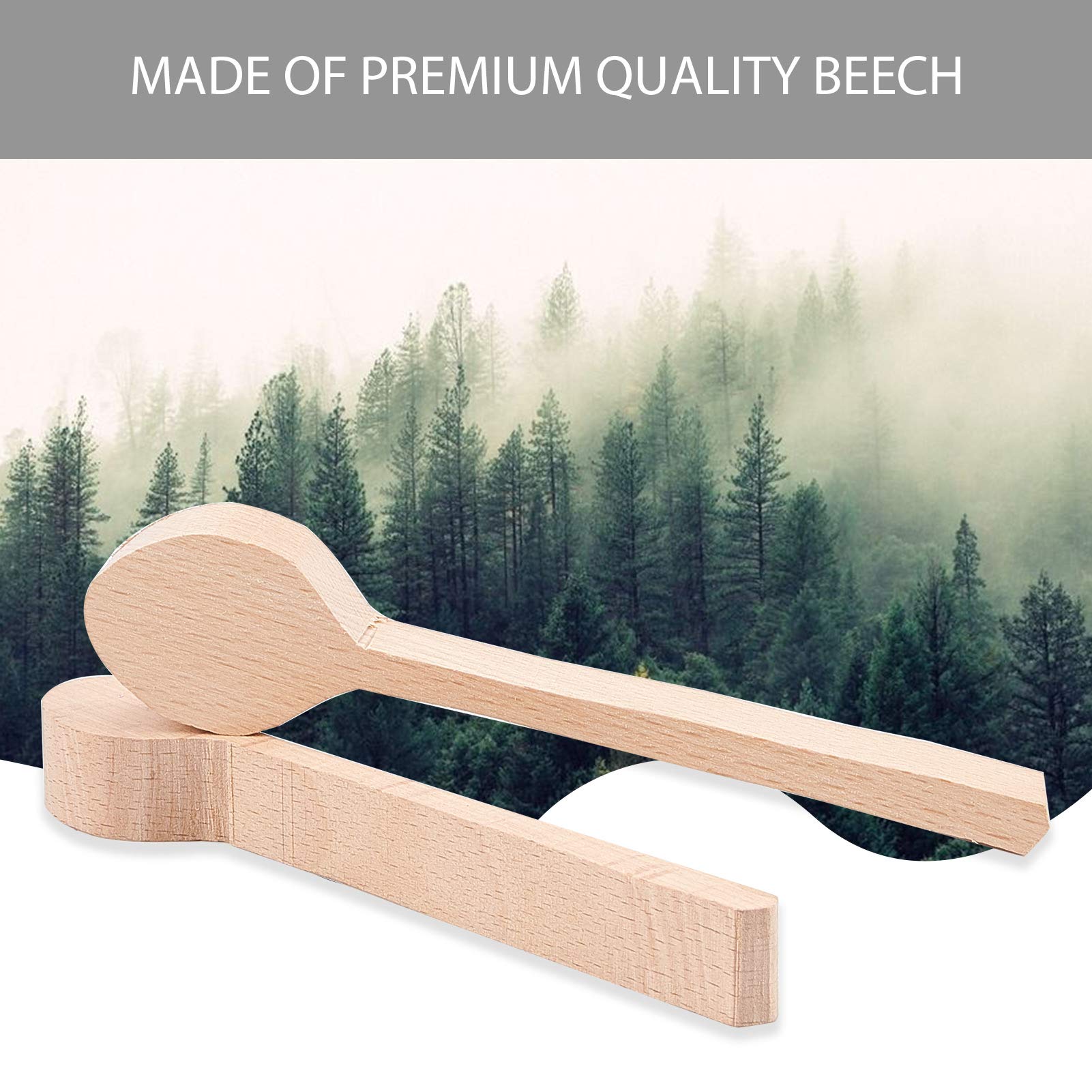Gorgecraft Set Di 2 Cucchiai In Legno Di Faggio Grezzo - Bozze Per Intaglio, Ideali Per Principianti Scultori - 3