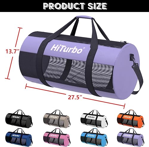 Miniatura 2 de Hiturbo Bolsa de lona de malla, bolsas de buceo para viajes, equipo de playa, buceo, equipaje para buceo, surf y esnórquel