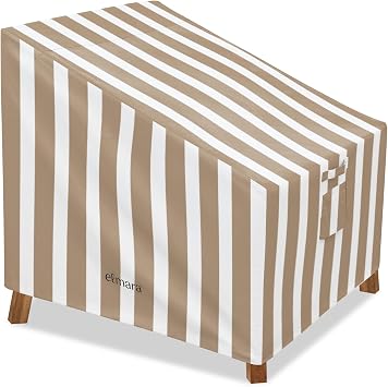 Elmara Outdoor Chair Covers Waterproof, UV Fade-Resistant Patio Chair Covers Made of Heavy Duty Olefin Durable All Weather Design Keeps Your Patio Furniture Safe Bronze Stripe