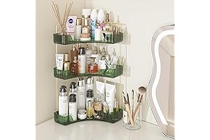 Webetop Corner Bathroom Counter Organizer: Decluttered Countertop Storage