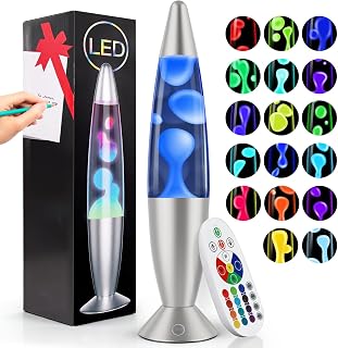 Liquid Motion Lamp with Remote, 17 Color Changing Night Light, 13.5 Inch RGB LED Table Lamp for Kids & Adults, Home Decor, Christmas, Party