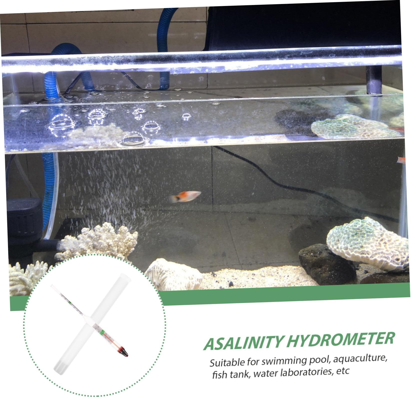 Gatuida 10sätze -densitometer Für Aquarien Präziser Salzgehaltmesser Für Meerwasser Schwimmbad Und Aquakultur Robustem Und Einfach Zu Bedienen