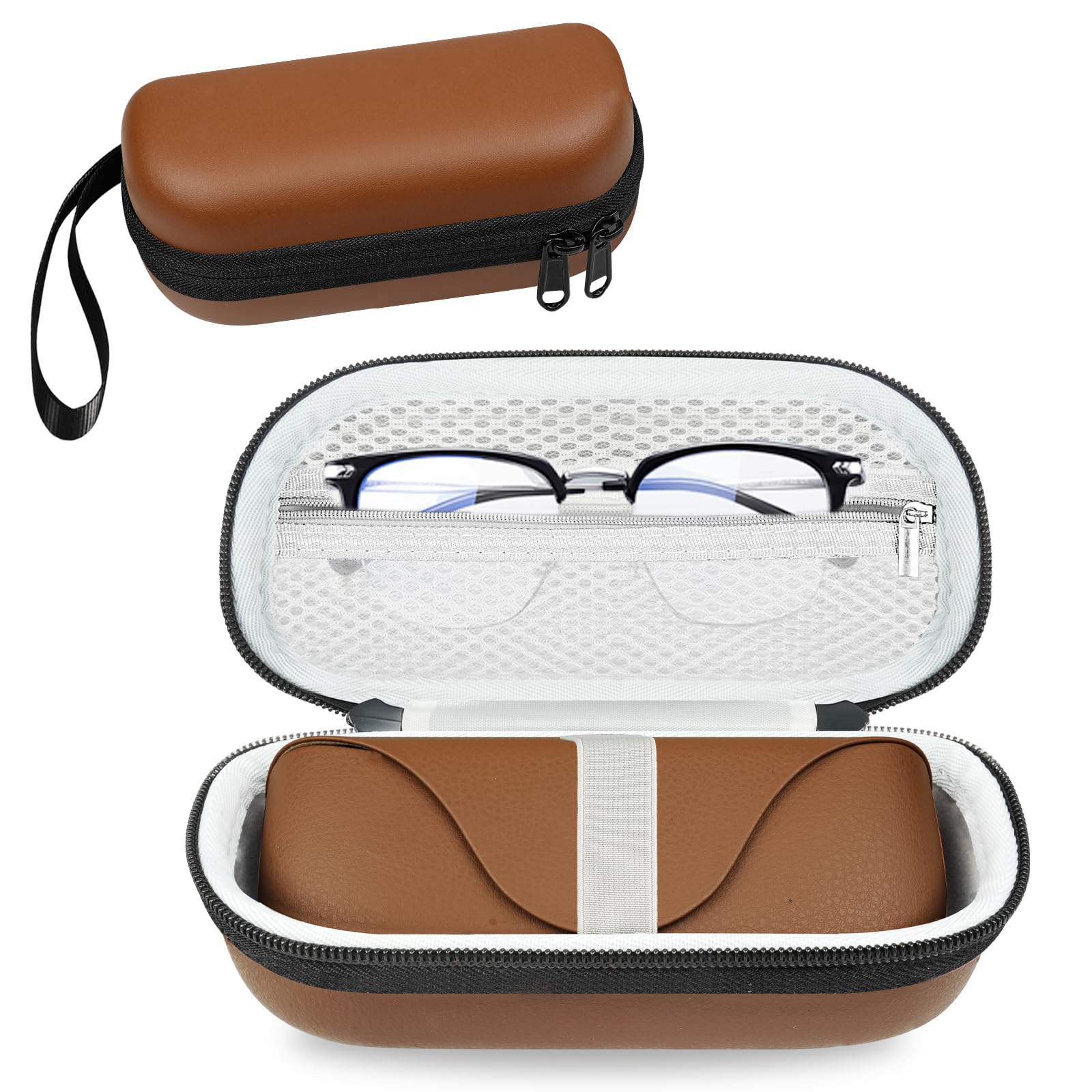 sarlar Hard Carrying Case Compatible with Ray-Ban |Meta Smart Glasses Oakley and All Accessories Sunglasses AR Glasses Storage Large Portable Eyeglass