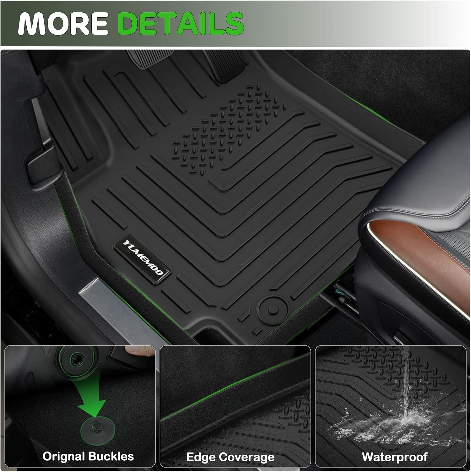 Floor Mats for 2026 2025 Kia K4 All Weather Floor Liners TPE Rubber Fit for 2025 2026 Kia K4 Anti-Slip Full Set Automobile Mats Accessories - Image 4