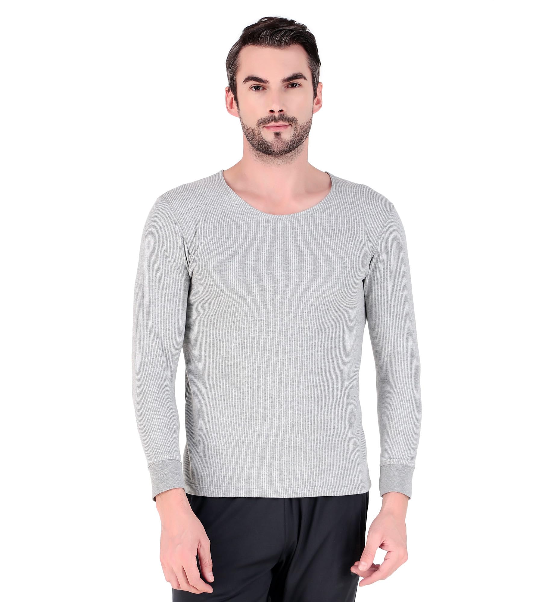 freecultr Men's Thermal Vest | Antibacterial, Skin Friendly with Pure Cotton Blazetech Heat Retention | Slim Fit Solid (Full Sleeve)-picture-42