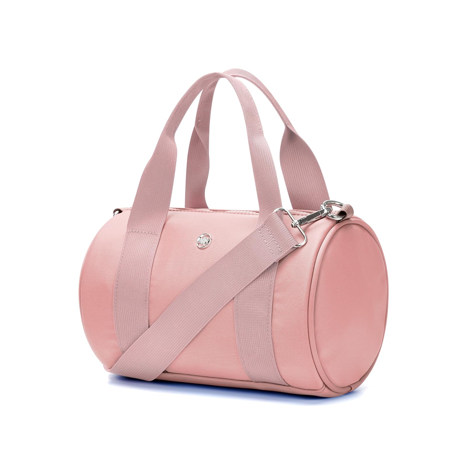 ANKICK Mini Gym Bag Small Barrel Duffle Crossbody Bags Tote for Women Men Workout Bag Lightweight for Weekender Travel Sports Yoga Fitness Dance (Pink