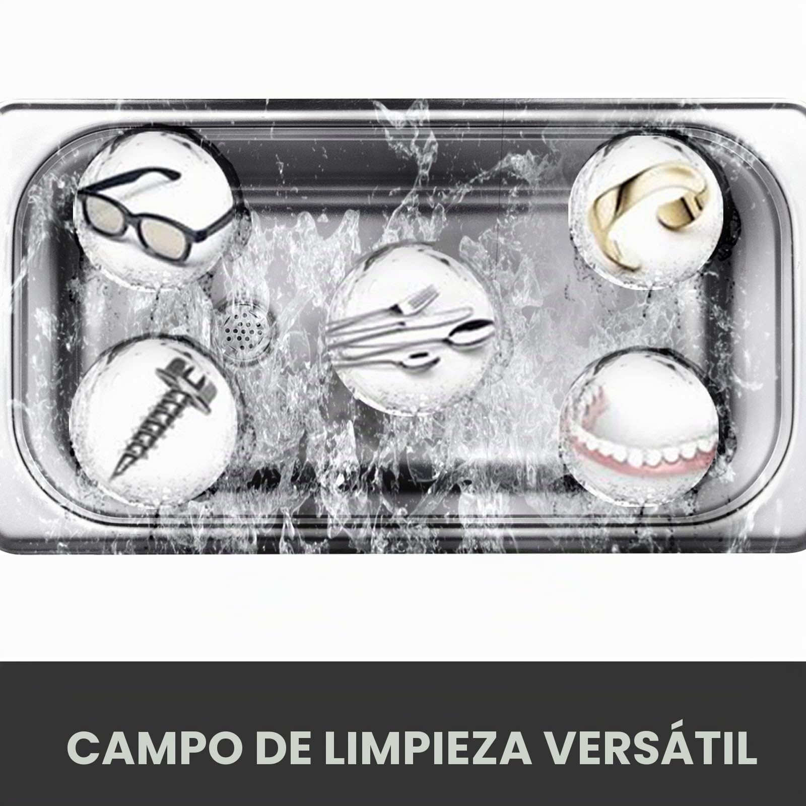 VEVOR Limpiador Ultrasónico 6L, 180 W Limpiador Ultrasónico Profesional con Calentador Ajustable Máquina de Limpieza Ultrasónica con 2 Perillas Potente Frecuencia 40 kHz para Joyas, Reloj y Gafas