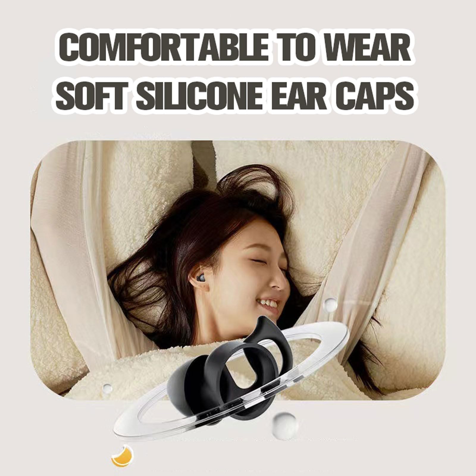 Auriculares para dormir de lado, auriculares para dormir de lado, auriculares con cancelación de ruido para dormir de lado, invisibles pequeños y pequeños, auriculares inalámbricos Bluetooth para