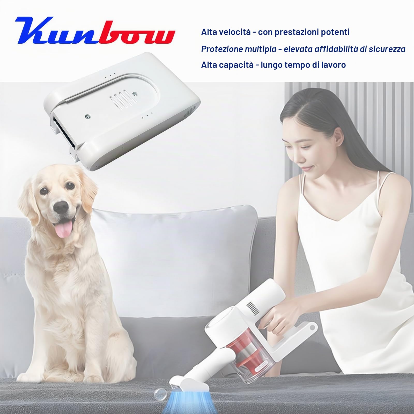 Batteria di ricambio da 3000 mAh per aspirapolvere Xiaomi G9, G9 Plus, G10, G10 Plus, batteria per aspirapolvere Dreame T10, T20, T20 Pro, R10, R10 Pro, V12S, V16S (25,2 V/75,6 Wh)