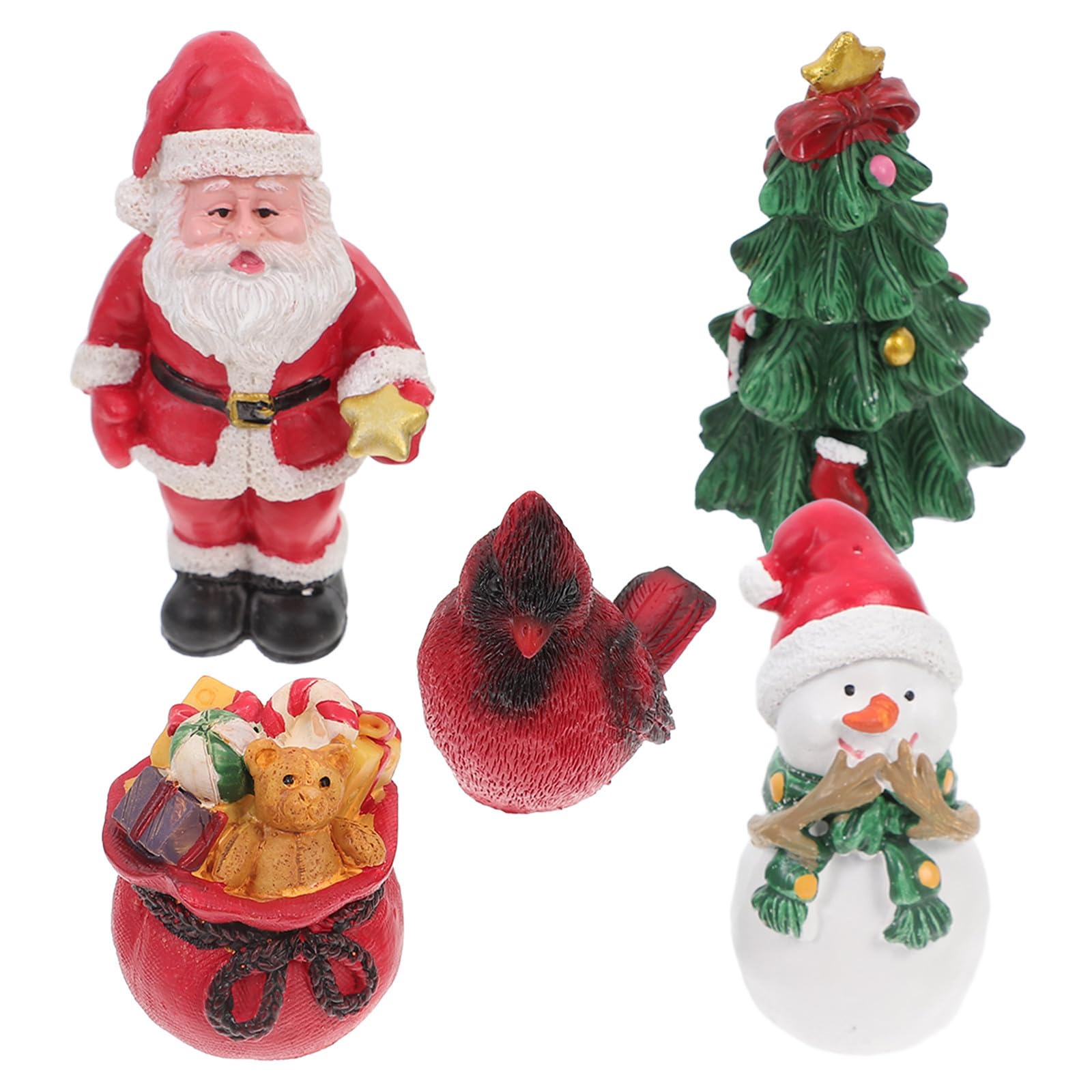 Toyvian 3 Sets Weihnachtsmodell Weihnachtsmann als Harzfigur für