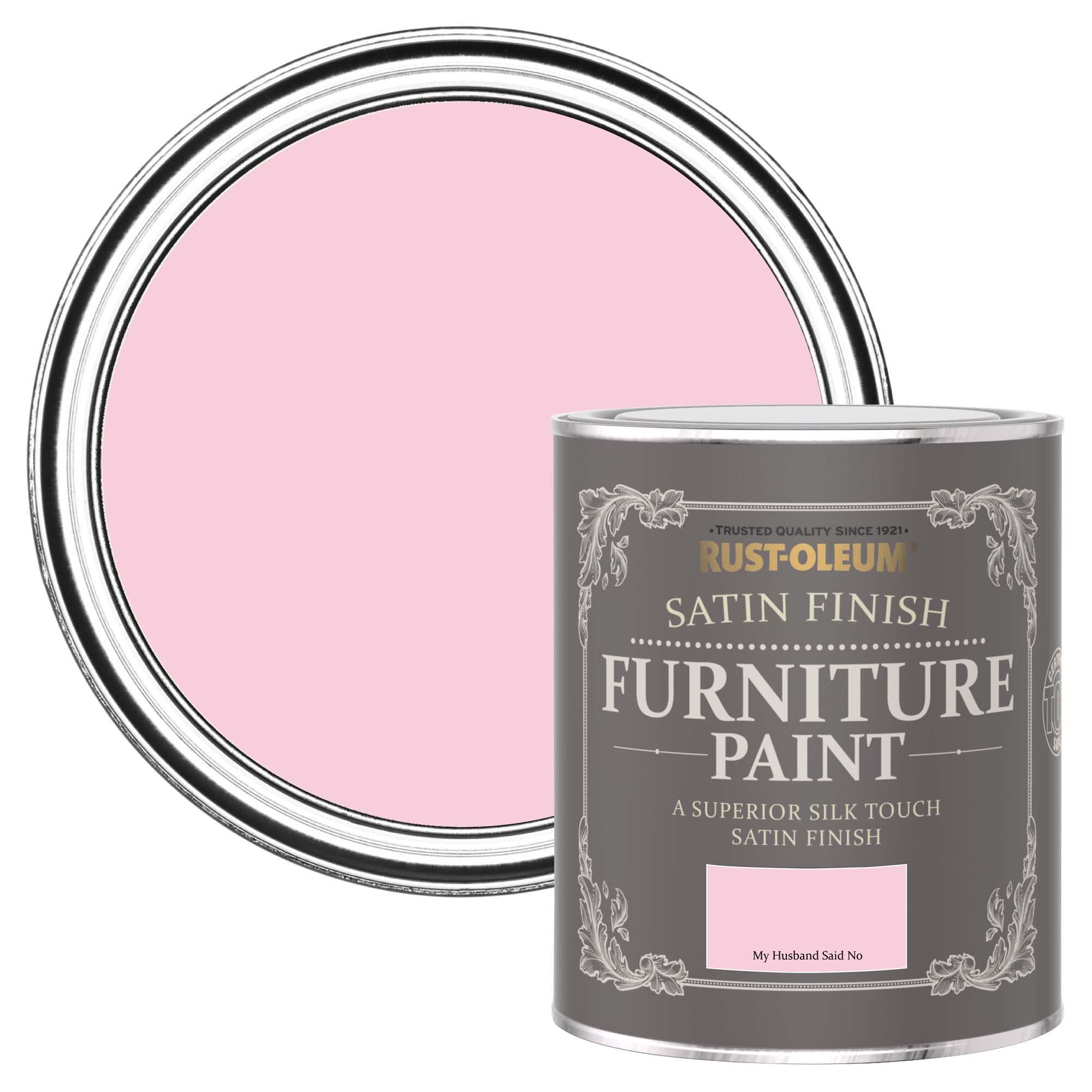 Rust-Oleum My Husband Said No Pink Furniture & Skirting Board Paint In Satin Finish - 750Ml (Shdrct884)