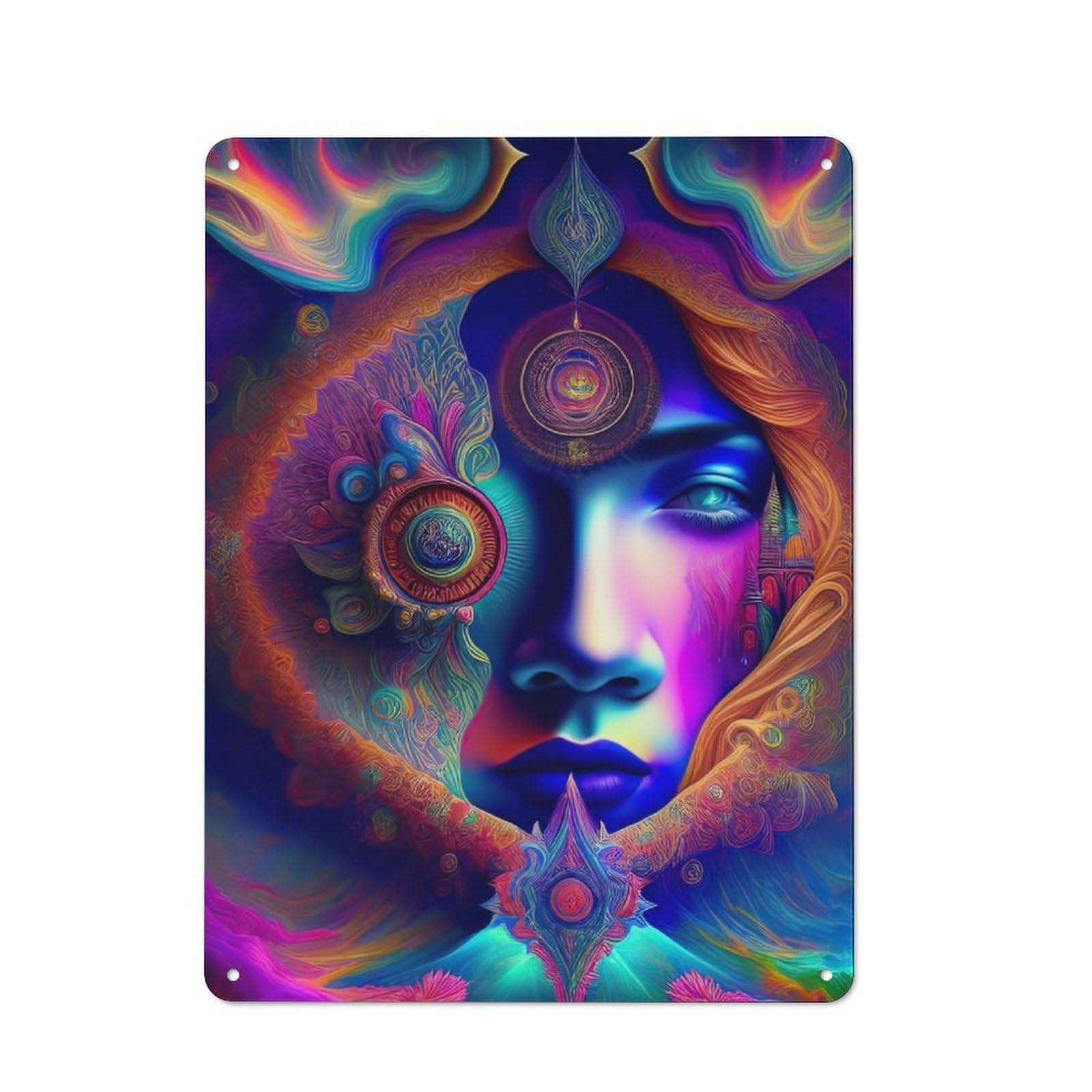 Junmoney First Eye Resurrection Metal Wall Sign 40X30cm Featuring For Café Or Restaurant, A Decorative Metal Sign For Cafés And Restaurants