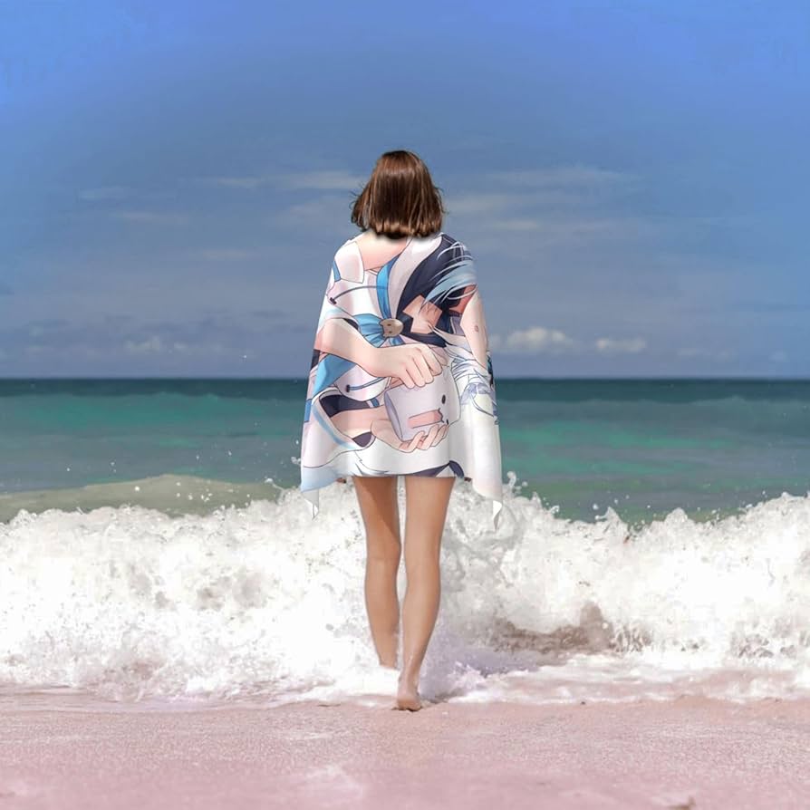 Amazon.co.jp: ビーチタオル 可愛いアニメ柄 Vtuber しらかみ