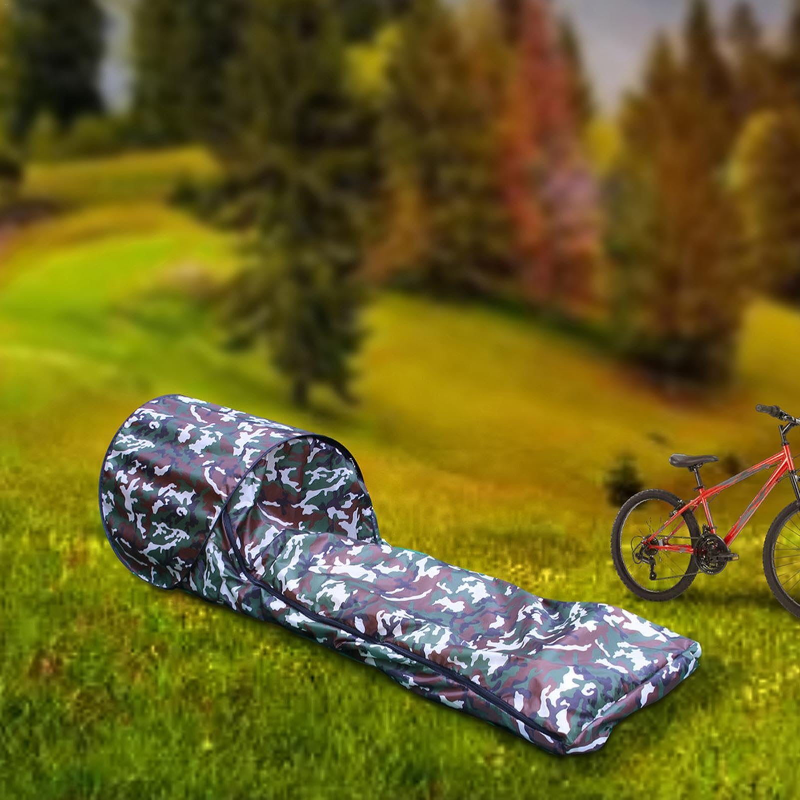 Saco de dormir para camping, saco de dormir de red, ligero, portátil, impermeable para adultos y niños, camping en interiores y exteriores, mochileros, senderismo