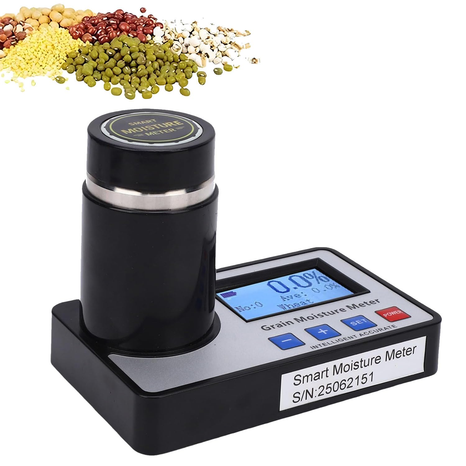 UORDBY Grains Humidity Tester,High Precision Grain Moisture Tester,with Temperature Compensation,for 19 Grains Including Wheat, Soybean, Coffee and More