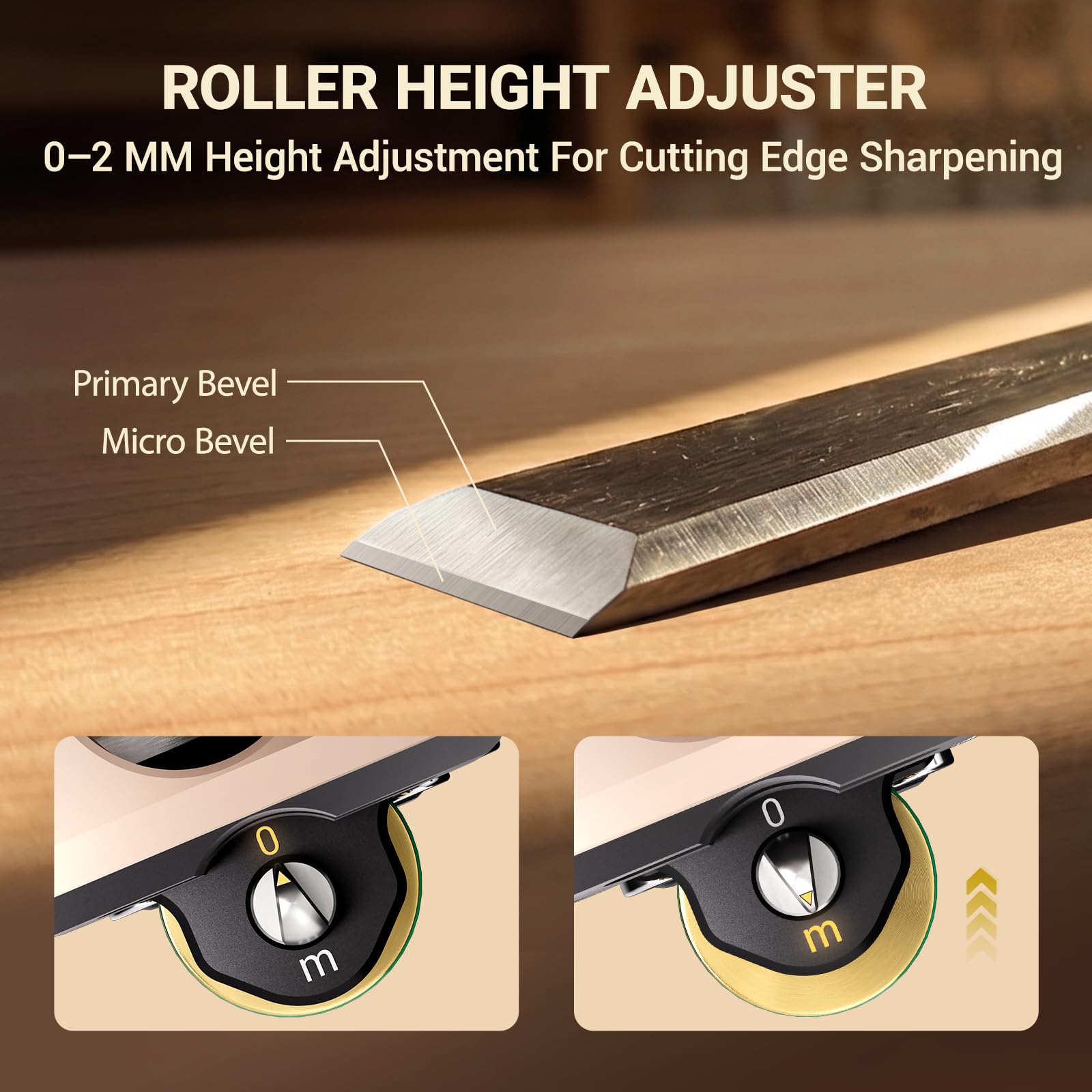HONGDUI Kit per affilatura scalpello, guida per levigatura e sistema di affilatura per la lavorazione del legno, guida per affilatura scalpello per pialla, scalpello, lama irregolare (guida per