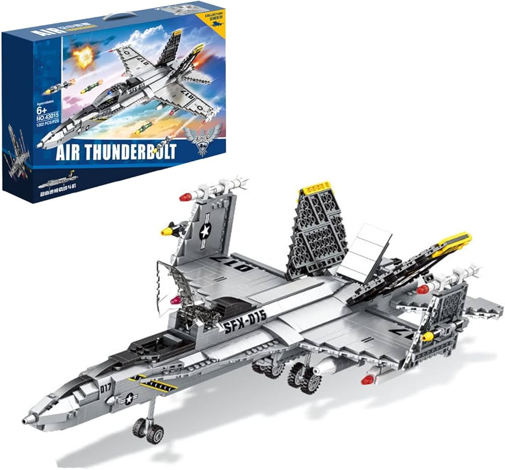 Amazon.co.jp: 飛行機ビルディングブロックセット、軍用J-15戦闘機