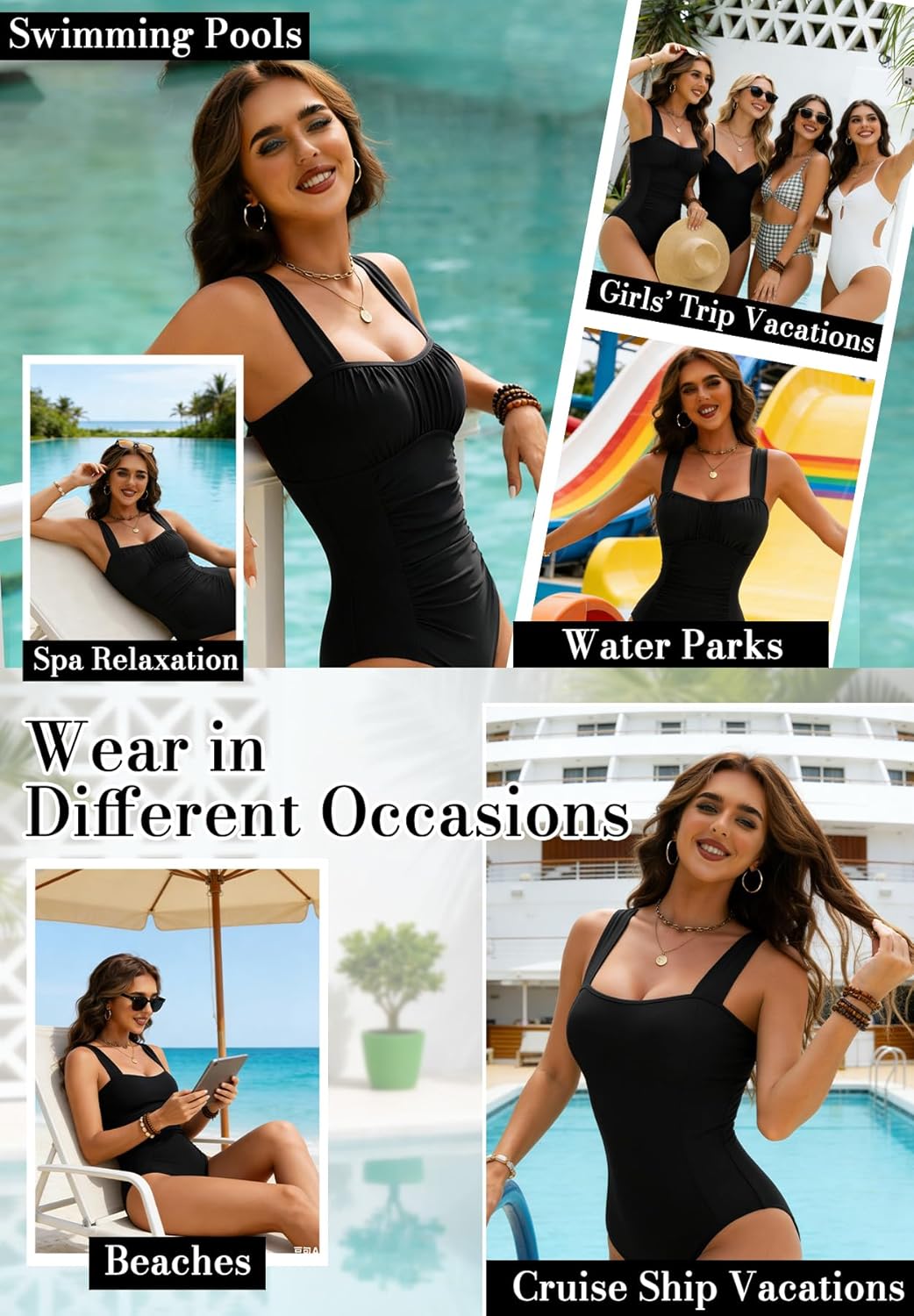 Zando Ruched Womens One Piece Swimsuit 2026 - Tummy Control Bathing Suits for Women Modest Slimming Swimsuits Full Coverage - Image 2