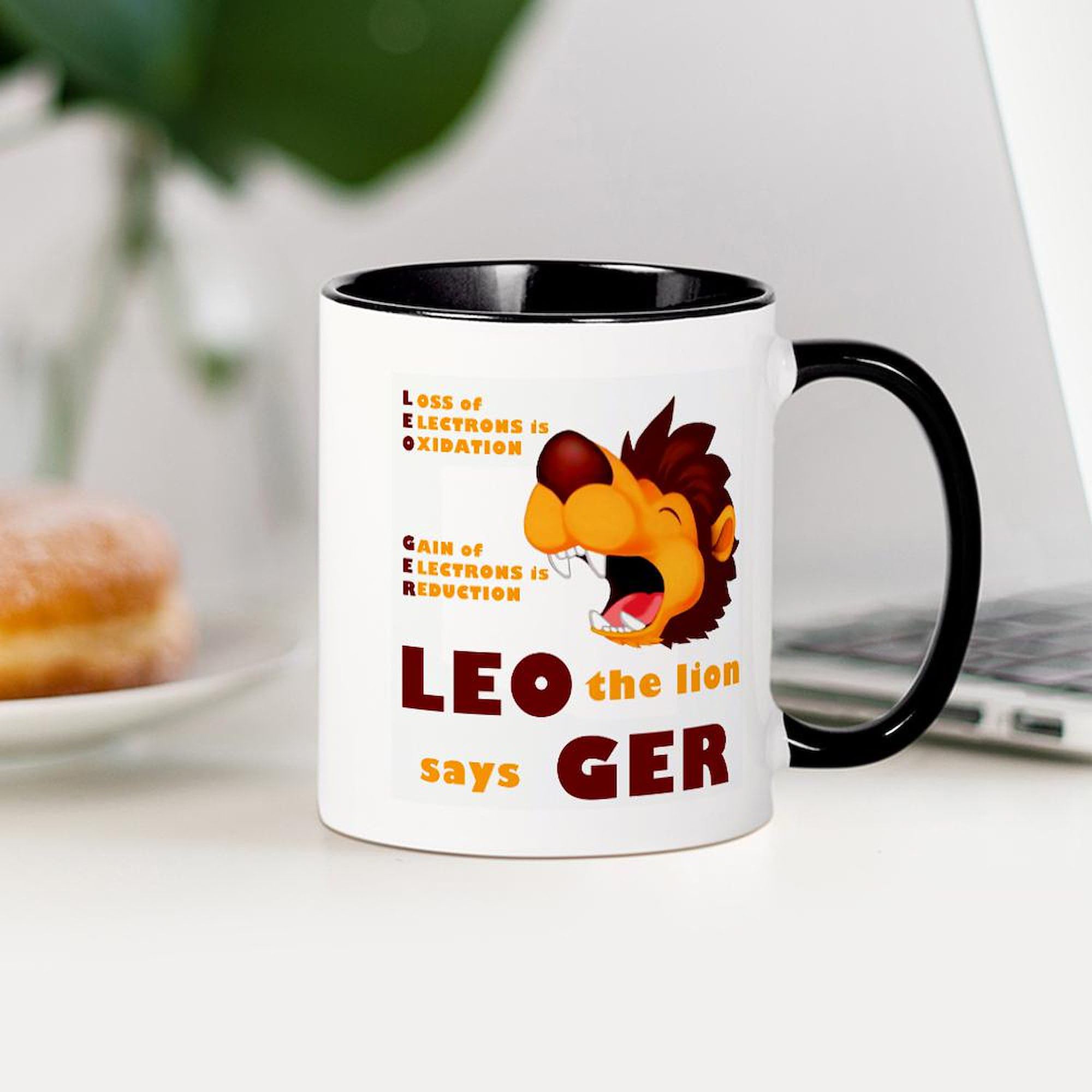Amazon.com | CafePress LEO The Lion Says GER Mug 11 oz (325 ml