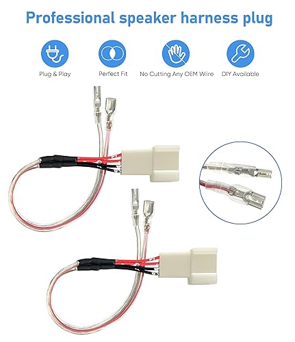 Miniatura 3 de Reemplazo del arnés de cableado del altavoz de la puerta delantera del coche para Toyota Rav4CamryHighlander 2008-2022, Subaru