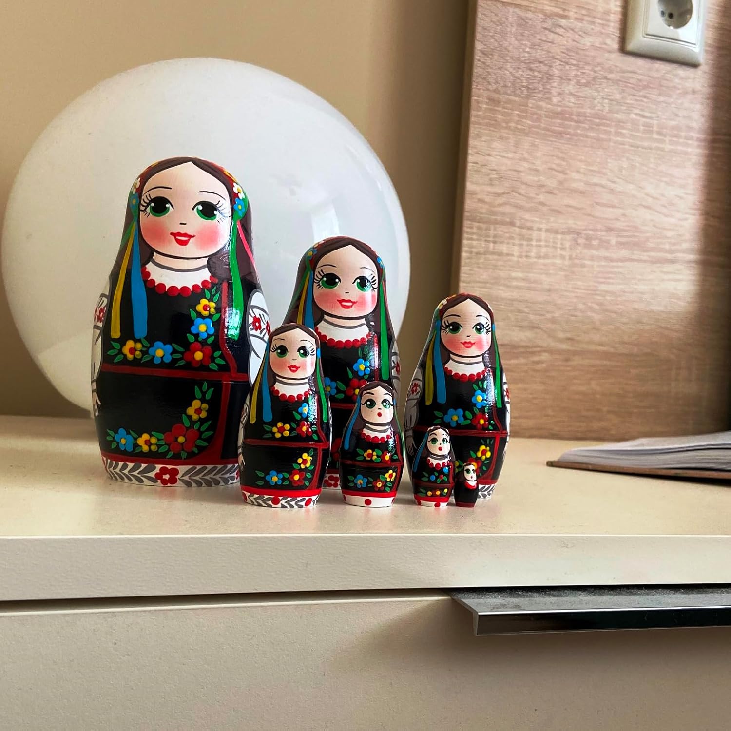 AEVVV Matryoshka Dolls Set of 7 pcs - Nesting Dolls in Ukrainian Vyshyvanka for Women - Baboushka Nesting Dolls in Ukrainian Traditional Costume - Матрешка image 5