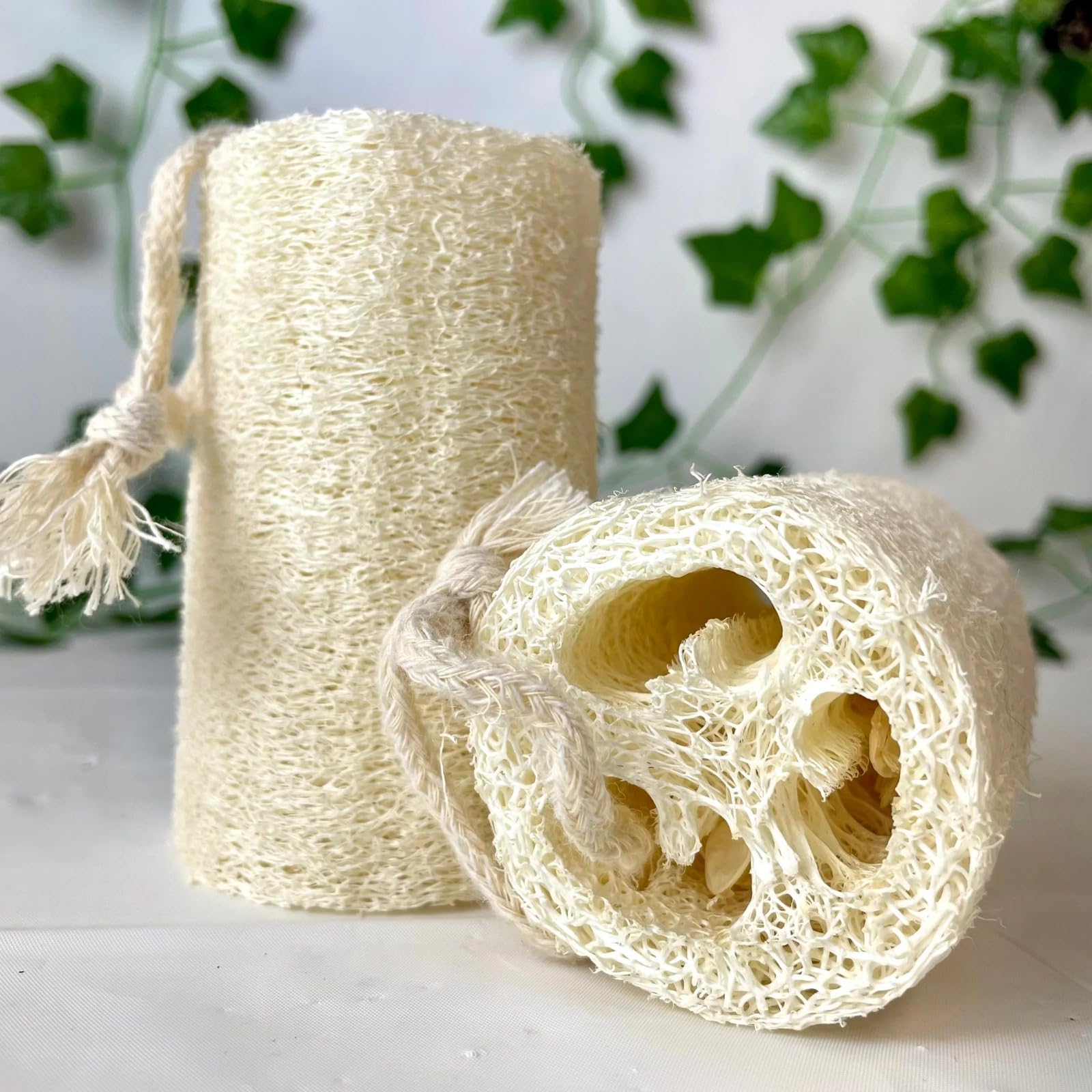 BIG LEAF Body Scrubber | 100% Organic Material | Naturally Sun Dried | Gently Removes Dead Skin (Cylindrical)-image-23