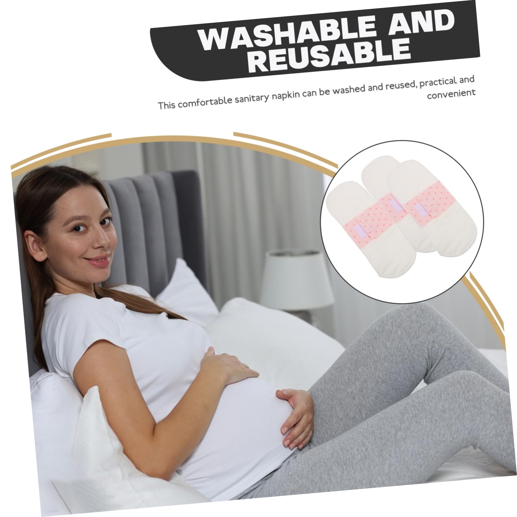 Healeved 15stücke Waschbare Baumwoll-menstruationspads Atmungsaktive Hautfreundliche Slipeinlagen Für Frauen Für Menstruation Geburt Wiederverwendbar