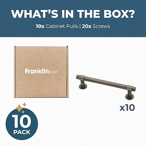 Vista 96 de Franklin Brass – P29520Z-CZ-B barra recta de 3 pulgadas para gabinete Plateado (Heirloom Silver)