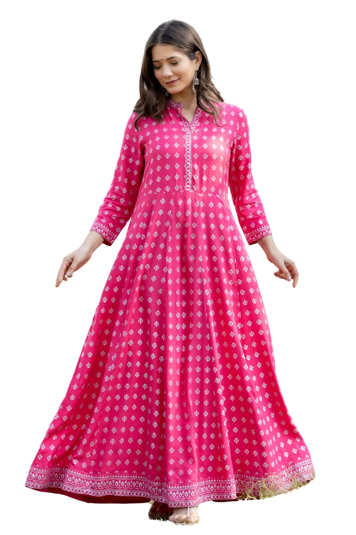 rytras Women Rayon Printed Anarkali Kurta-picture-18