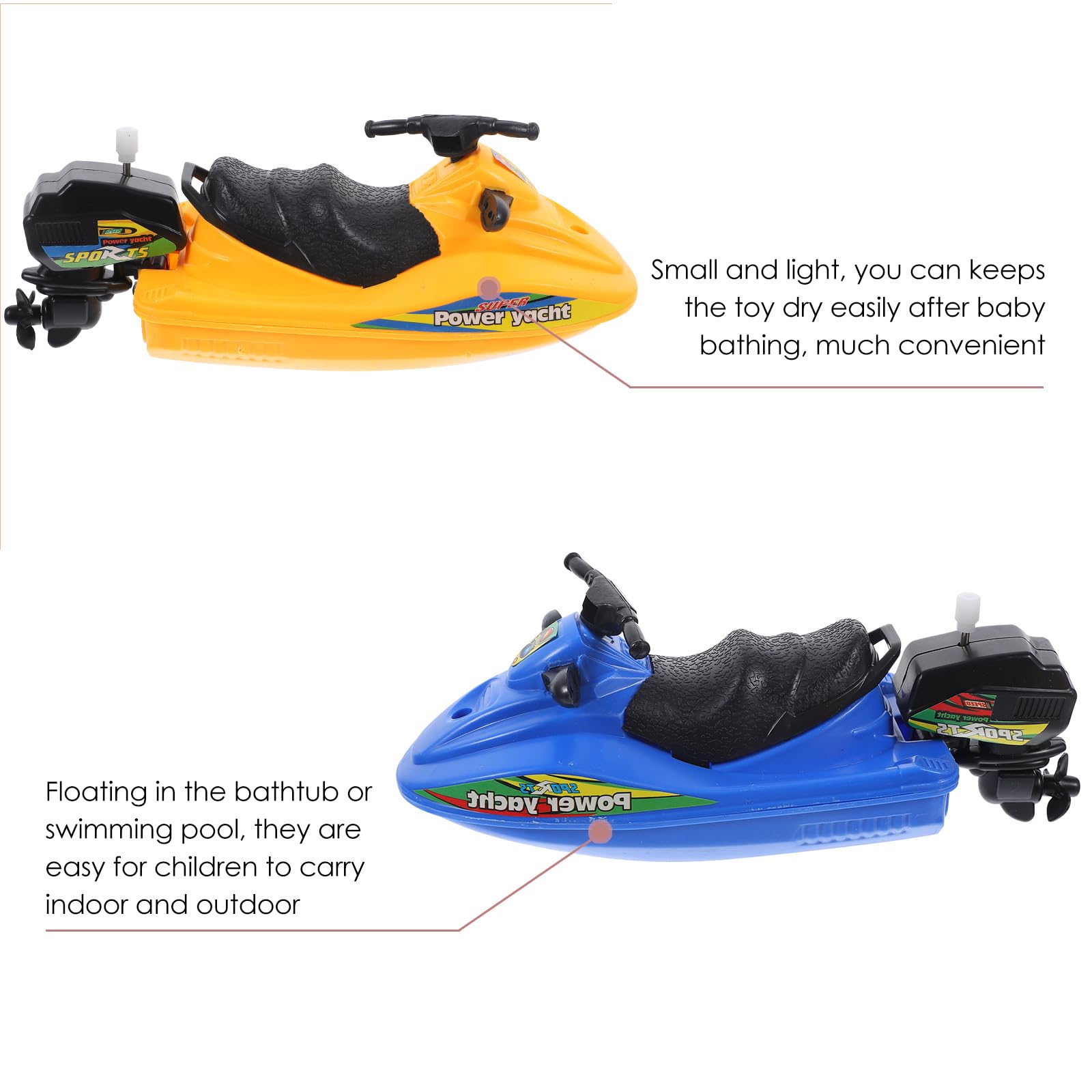 3er Set Badeboote – Schnellboot, Motorboot Und Yacht Im Set, Aufziehmechanismus, Bunt (zufällige Farben), Aus ABS-Kunststoff, Für Kinder Ab 3 Jahren