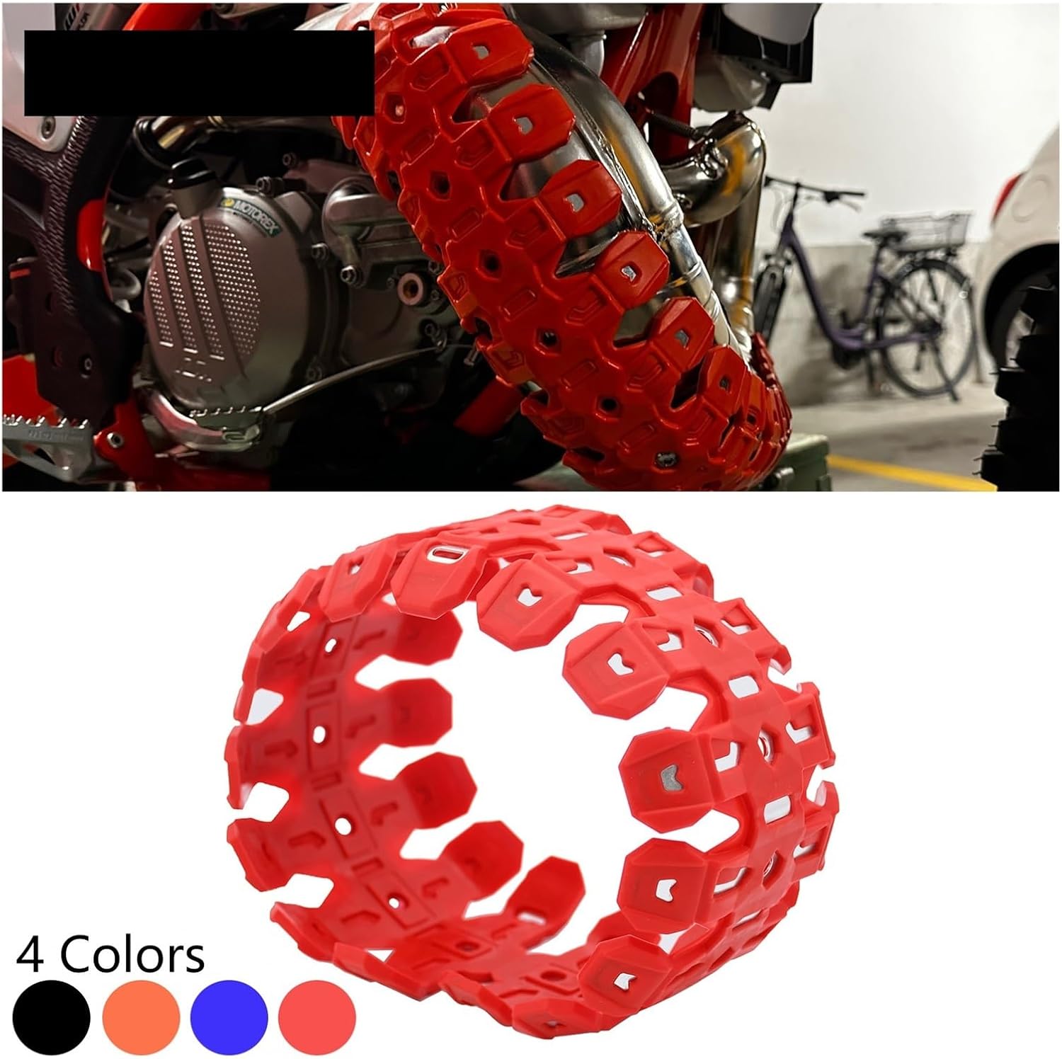 For 2017-2023 EC 300 250 60CM Exhaust Heat Shield Muffler Protector Compatible With RR 300 250 2013-2023 300 2016-2023(Orange)