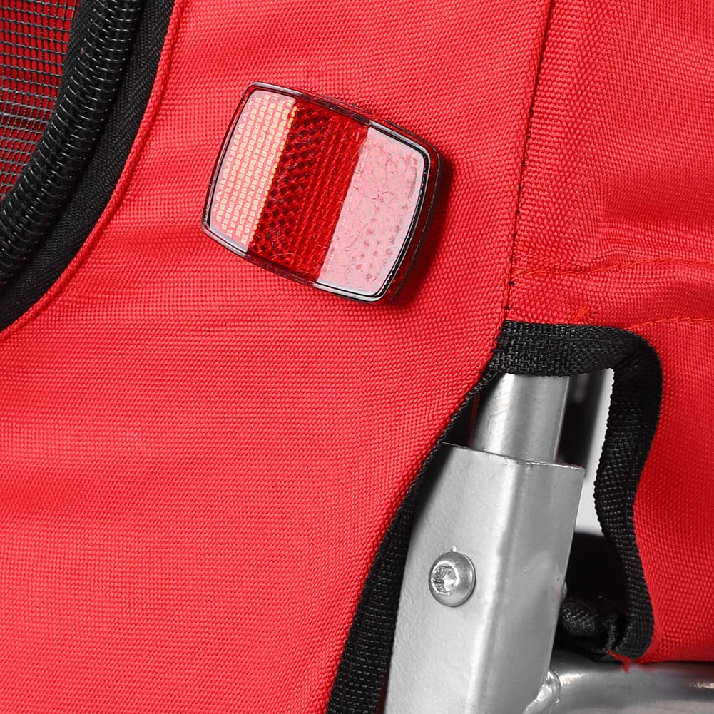 Przyczepka Rowerowa dla Zwierząt Trwały Wodoodporny Wózek Rowerowy na Kemping Piesze Wycieczki Jazda na Rowerze 40kg pojemność Stalowa Rama 20-calowe Koła