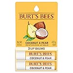 Burt\'s Bees Lip Balm - Coconut and Pear, Lip Moisturizer With Responsibly Sourced Beeswax, Tint-Free, Natural Origin Conditioning Treatment, 2 Tubes, 0.15 oz.
