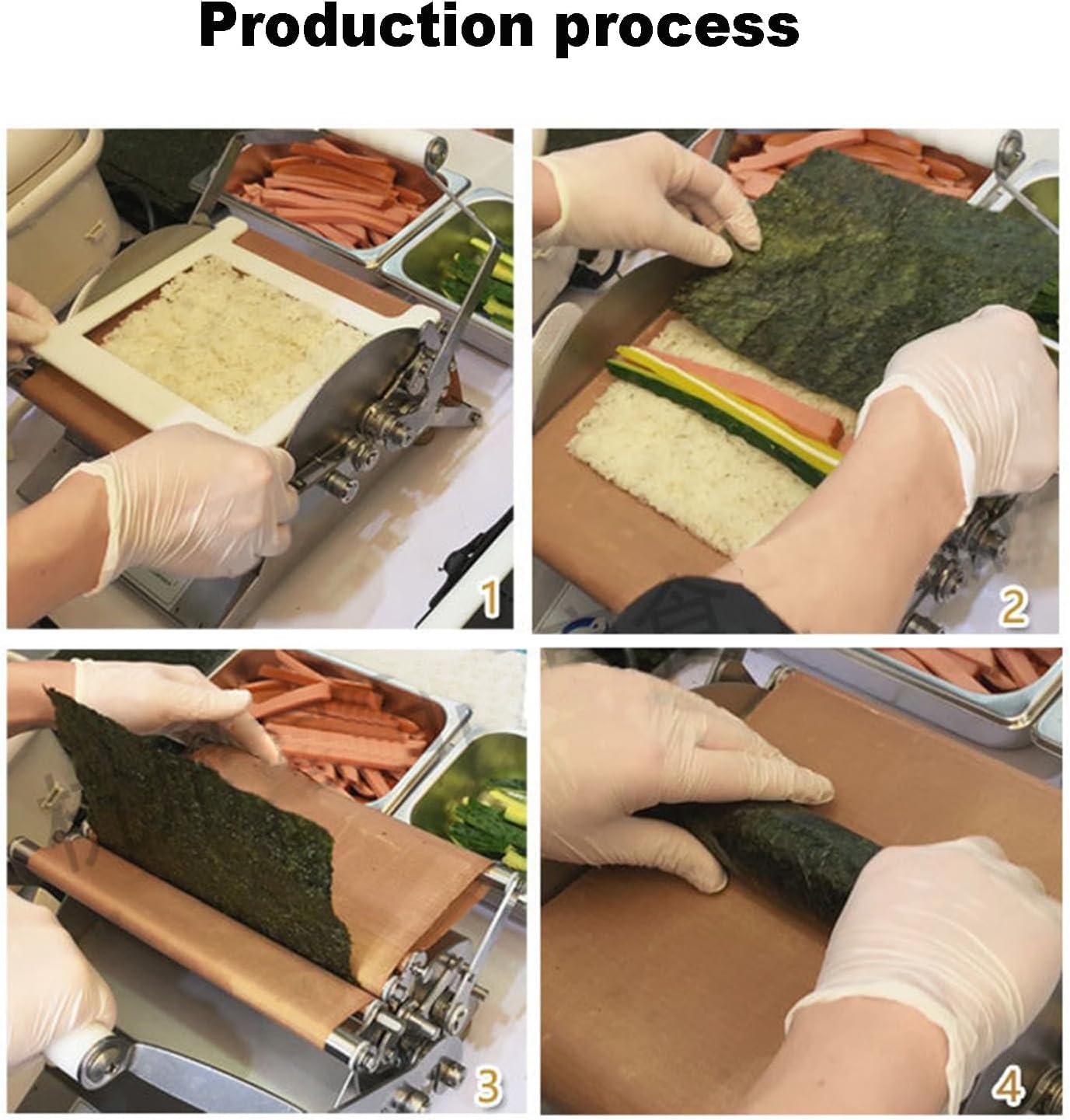 Manuelle Sushi-Maschine für selbstgemachte Rollen, Reisbällchen und Algenverpackungen in Küche und Restaurant
