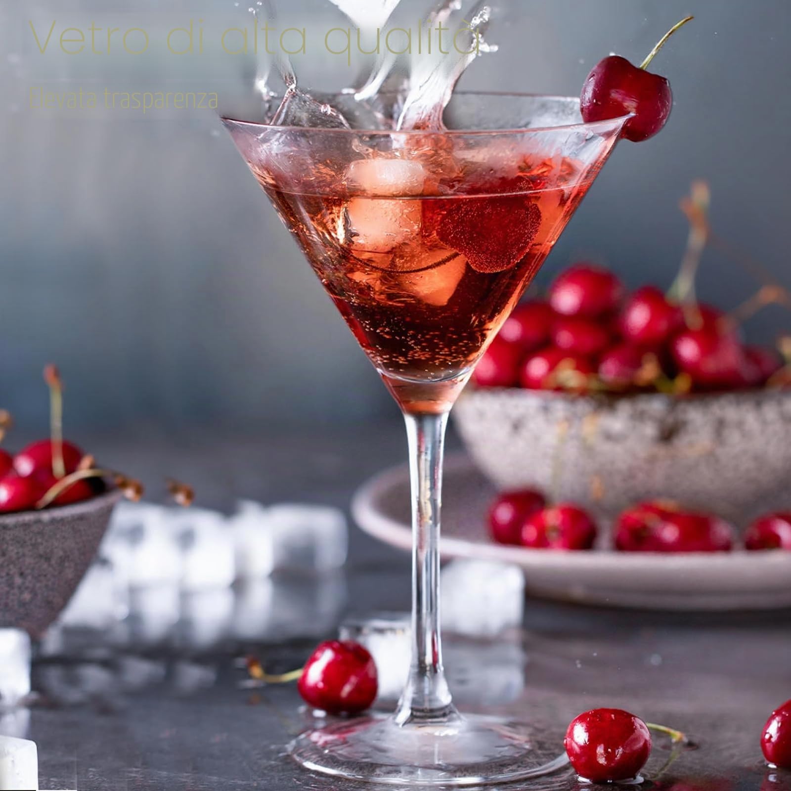 Martini Set di 6 bicchieri da martino, 120 ml, bicchieri da martini, bicchieri cosmopolitan, bicchieri Martini, bicchieri da festa, per casa, feste e Co