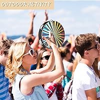Vista 7 de Pandereta radiante, 3 piezas de panderetas para adultos de 6/8/10 pulgadas, pandereta de madera de una sola fila, instrumento musical reflectante