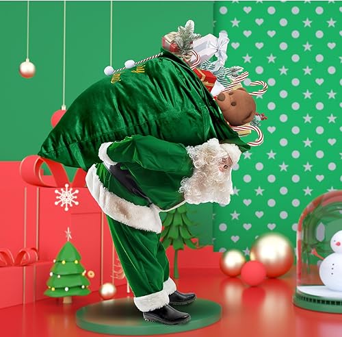 Miniatura 4 de WILLBOND Saco grande de terciopelo para regalo de Navidad, 36 x 30 pulgadas, bolsa de regalo de Papá Noel, bolsa de regalo para disfraz de Papá