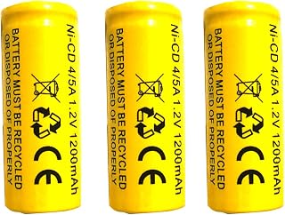 (3 Pack) 1.2v 1200mah Ni-cd Battery Replacment for Exit Sign Emergency Light LES ELN LRES ELN ELB1201N ELB-1210N ELB-1201N KR-1200AUL KR1100AE KR-1500AUL
