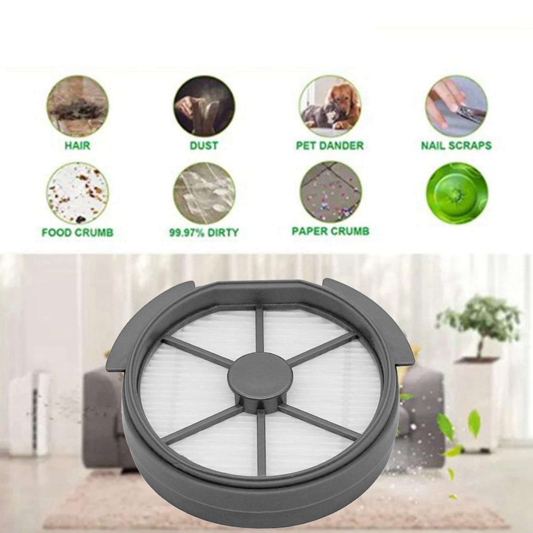 Cwmiibili 30PCS Replacement Parts for T12 / T12 PLUS Handheld Vacuum Cleaner Front Filter Accessories