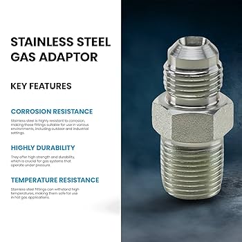 Supply Giant FTGF-38M38 Gas Connector Adapter Fitting with 3