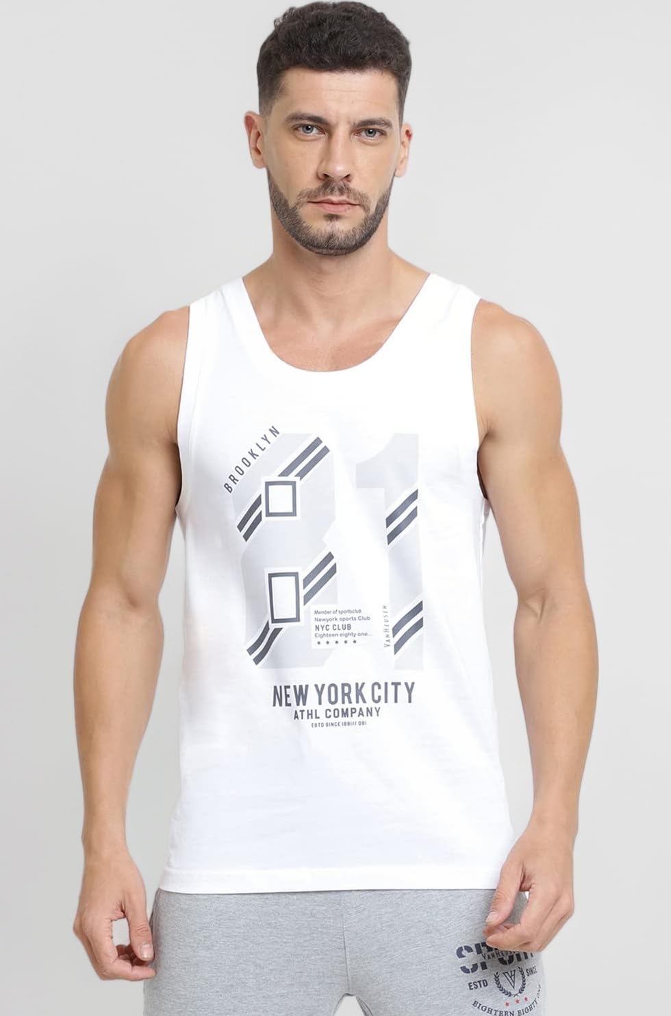 Men's Polycotton Solid Regular Fit Vest